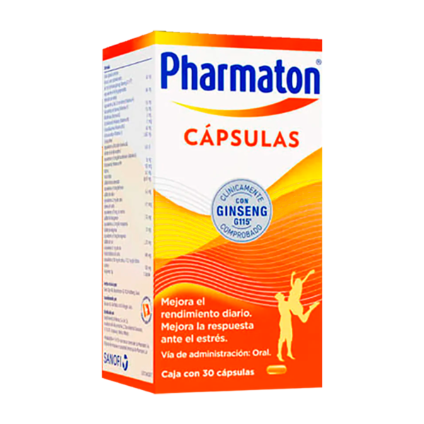 Pharmaton Multivitaminico 40 mg Caja con 30 Cápsulas Farmatab